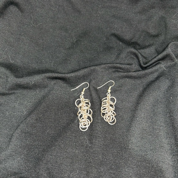 Unlisted Silver‎ Tone Twisted Spiral Earrings - Picture 1 of 4